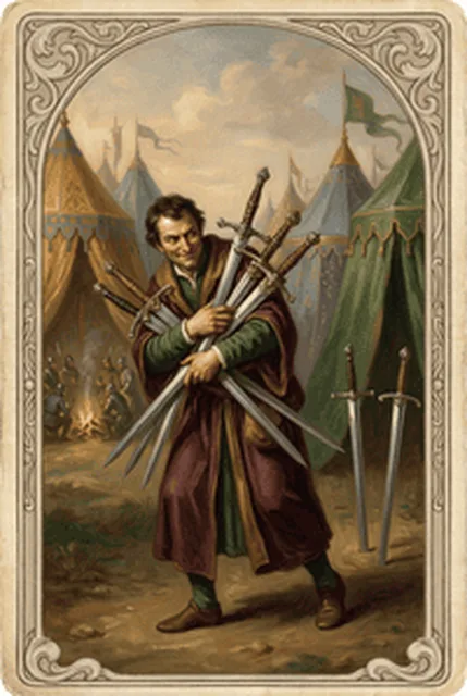 韋特塔羅寶劍七 Seven of Swords